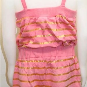 2/$20 Lot of 2 Gap Maxi Blue Green Dress 8, Hot Kiss Pink Romper 10-12